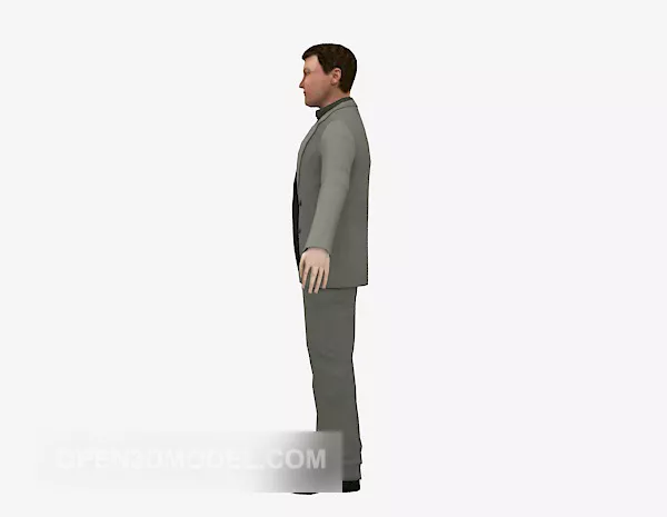Standing Business Men Character 3d model Standing Business Men Character 3d model