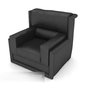 Business Black Single Sofa 3d model