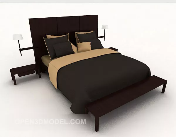Business Minimalist Double Bed 3d model Business Minimalist Double Bed 3d model