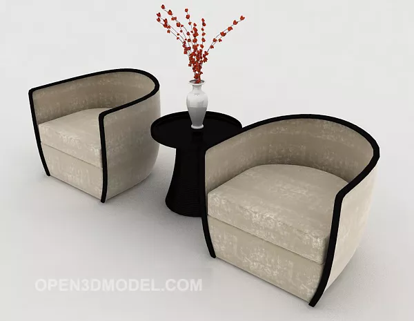 Business Simple Table Chair 3d model Business Simple Table Chair 3d model