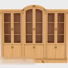 Business Wood Large Bookcase 3d model