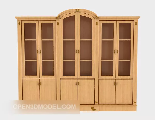 Book Shelf With Small Sculpture Decorative 3d model