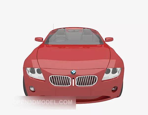 Red Painted Car 3d model Red Painted Car 3d model