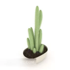 Cactus Green Potted Furniture 3d model