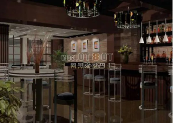 Cafe Bar Furniture 3d model Cafe Bar Furniture 3d model
