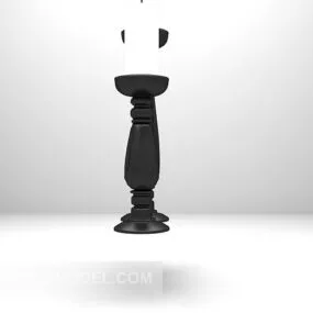 Candlestick Stand Wooden Furniture 3d model
