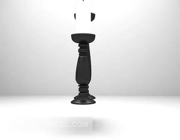 Sphere Candlestick In Glass Cup 3d model
