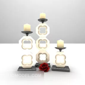 Candlestick Set Decoration Furniture 3d model