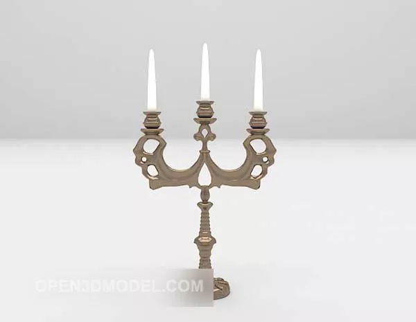 Silver Candlestick Lamp 3d model Silver Candlestick Lamp 3d model
