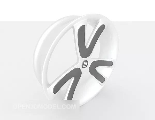 White Car Wheel 3d model White Car Wheel 3d model