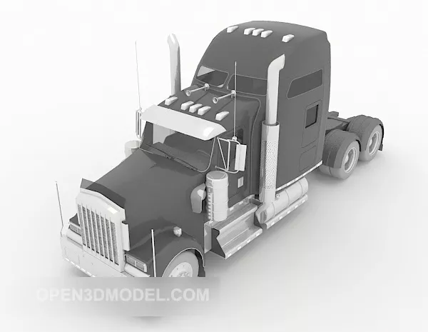 Satellite Truck With Antenna 3d model