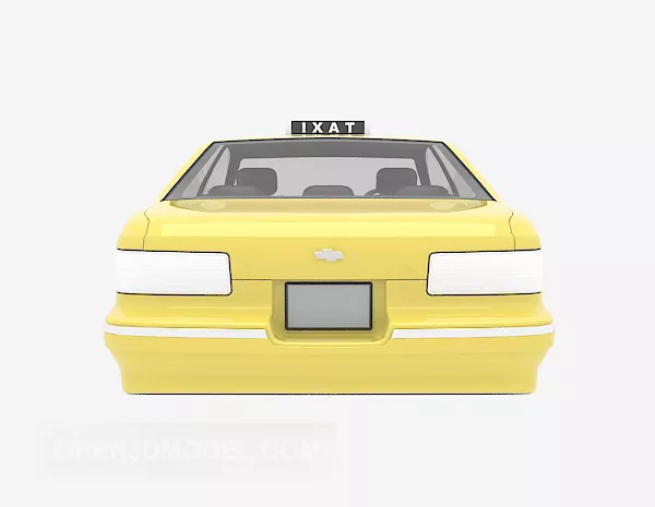 Taxi Car Yellow Painted 3d model Taxi Car Yellow Painted 3d model