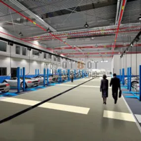 Car Showroom Modern Interior 3d model