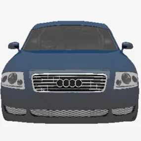 Sedan Car Blue Painted 3d model