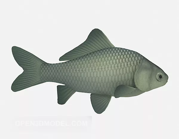 Fish On Stand Figurine Decoration 3d model