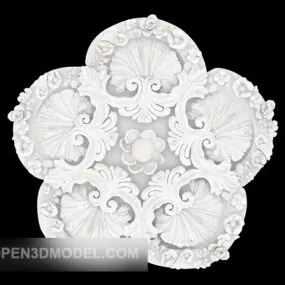 Carved Plaster Lamp Plate 3d model