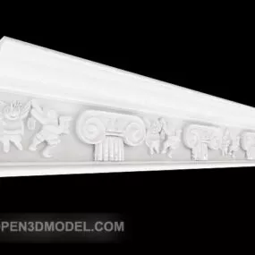 Carved Plaster Line Decor 3d model