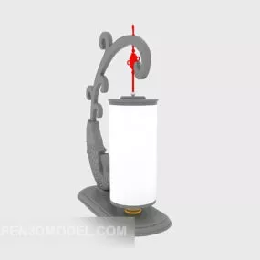 Carving Table Lamp Wooden 3d model