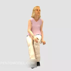 Casual Girl Character 3d model