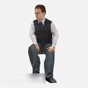 Casual Wear Men Character 3d model