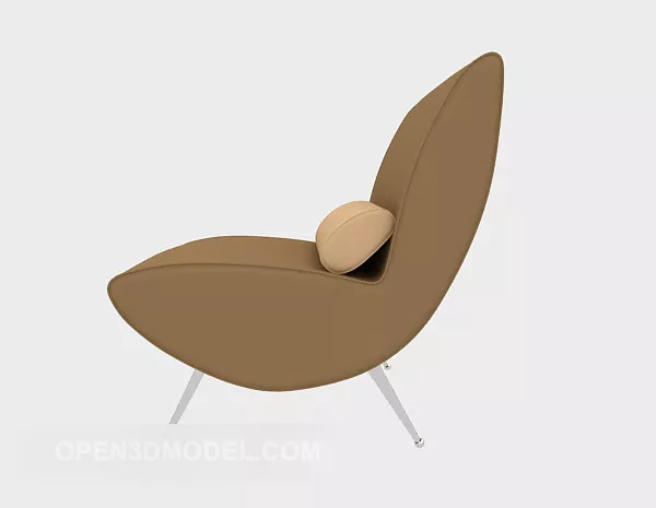 Casual Brown Single Sofa 3d model Casual Brown Single Sofa 3d model