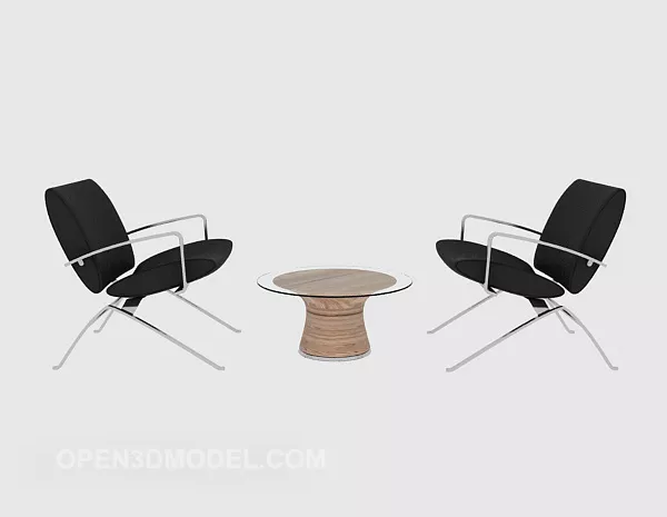 Casual Coffee Table And Chair 3d model Casual Coffee Table And Chair 3d model