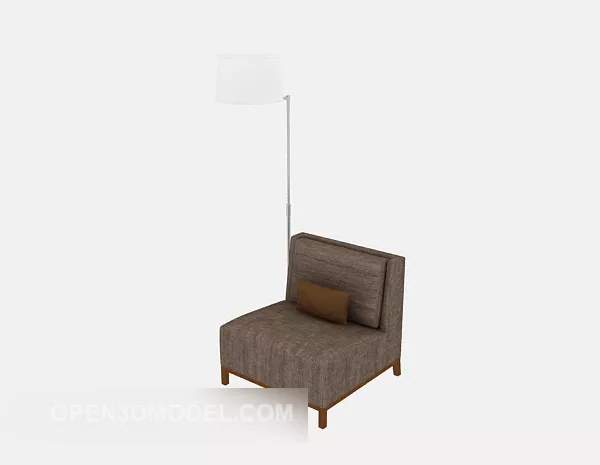 Casual Grey Single Sofa 3d model Casual Grey Single Sofa 3d model