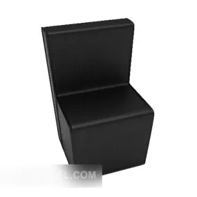 Casual Minimalist Black Single Sofa 3d model