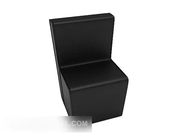 Casual Minimalist Black Single Sofa 3d model Casual Minimalist Black Single Sofa 3d model