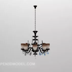 Living Room Chandelier Large Size 3d model