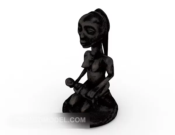 Figurine Abstract Metal Panel With Circle Hole 3d model