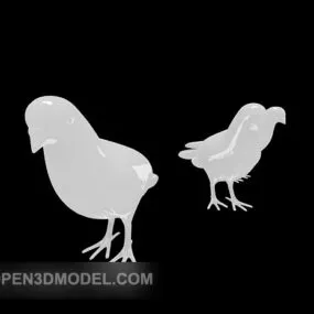 Small Baby Chicken 3d model