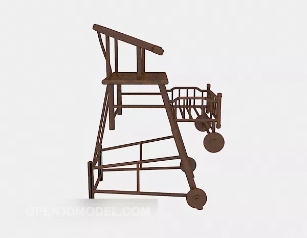 Thick Upholstered Seat 3d model