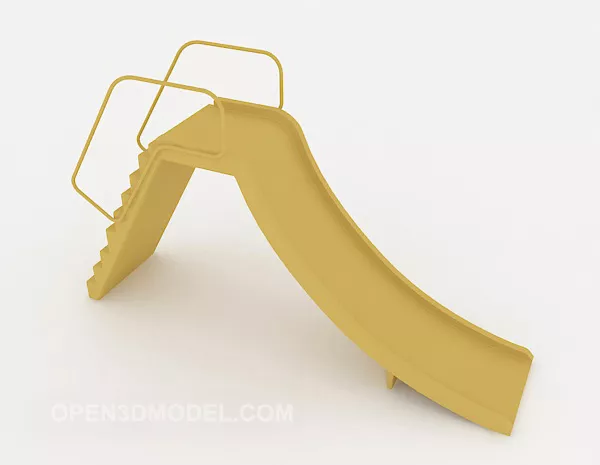 Curved Slide Playground Equipment Free 3d Model - .3ds, .Gsm, .Max ...