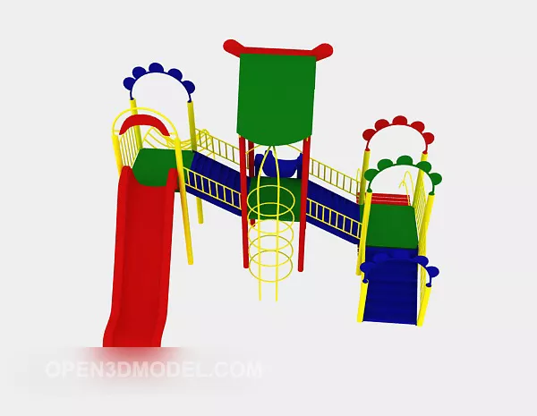 Slide Staircase Playground Equipment 3d model