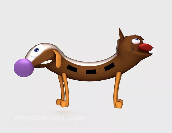 Cute Stuffed Toy Dog 3d model
