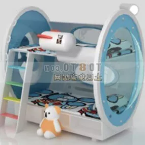 Children High And Low Bed 3d model