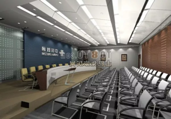 Office Hall Duplex Space With Modern Stair 3d model