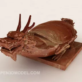 Chinese Millennium Turtle Statue 3d model
