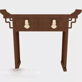 Chinese Qing Dynasty Table Wooden 3d model