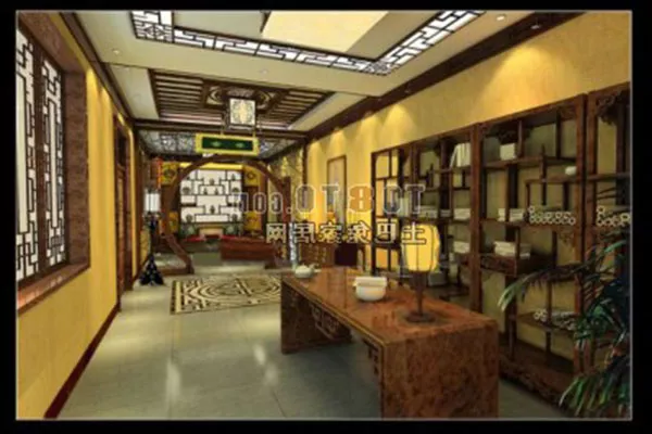 Exhibition Showroom Interior Circle Structure 3d model