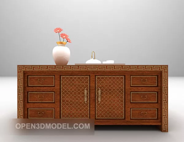 Chinese Wooden Tv Cabinet Furniture 3d model Chinese Wooden Tv Cabinet Furniture 3d model