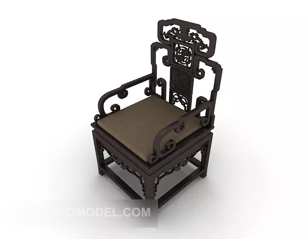 Chinese Taishi Vintage Chair 3d model Chinese Taishi Vintage Chair 3d model