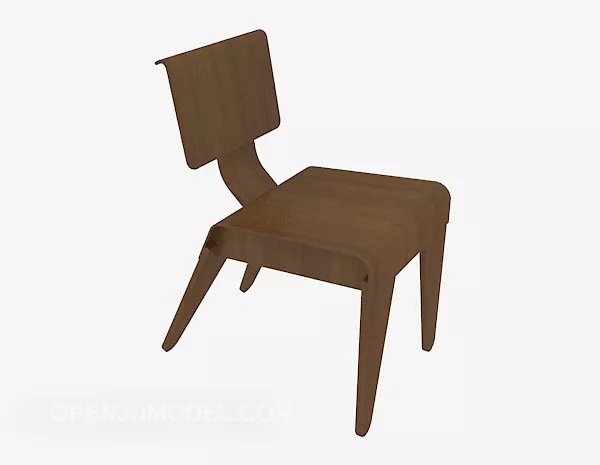 Chinese Back-to-back Low Chair 3d model Chinese Back-to-back Low Chair 3d model