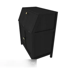 Chinese Black Locker Wooden 3d model