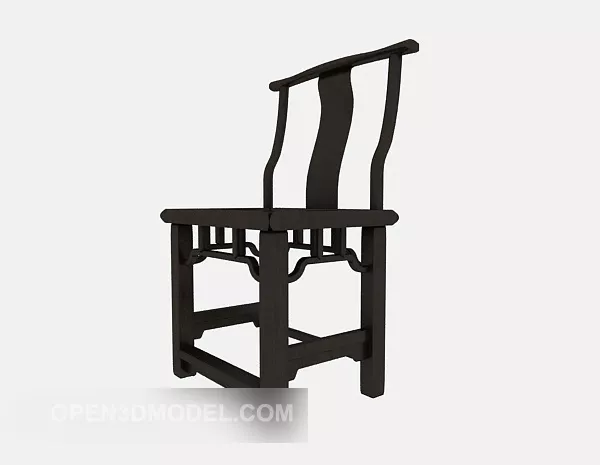 Chinese Black Retro Lounge Chair Wooden 3d model Chinese Black Retro Lounge Chair Wooden 3d model
