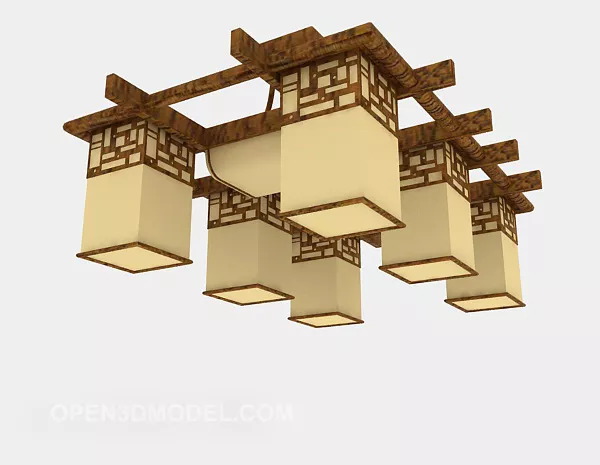 Chinese Ceiling Chandelier Traditional 3d model Chinese Ceiling Chandelier Traditional 3d model