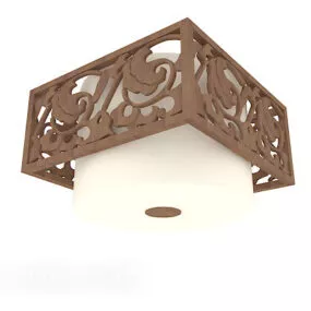 Chinese Carved Chandelier Design 3d model