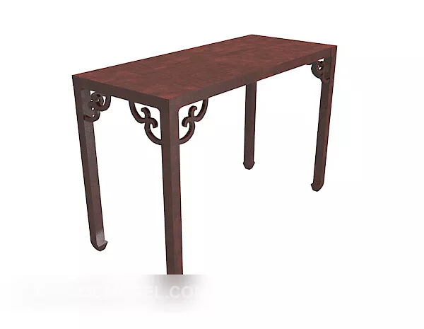 Chinese Carved Lace Table 3d model Chinese Carved Lace Table 3d model