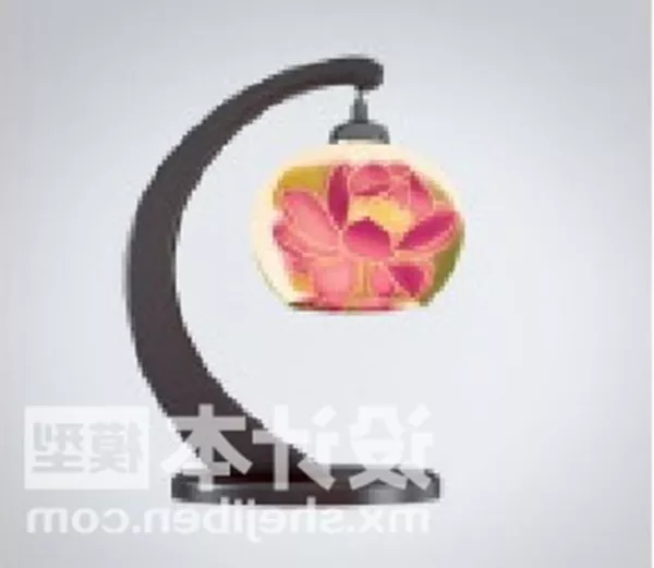 Chinese Ceramic Table Lamp With Standing 3d model Chinese Ceramic Table Lamp With Standing 3d model